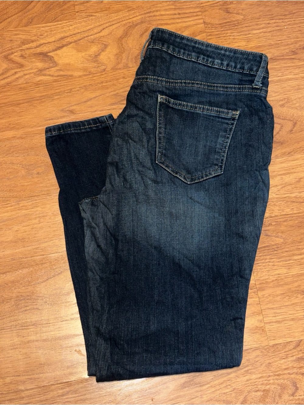 Dark Blue Women's Stretch Jeans - Picture 2 of 2